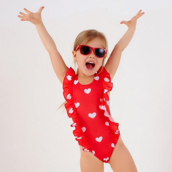 Kaftan Купальник "Сердца", рост 98-104 см