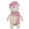 Maxitoys Luxury Мягкая Игрушка Свинка Глаша в Шапке и Шарфе /  28 см
