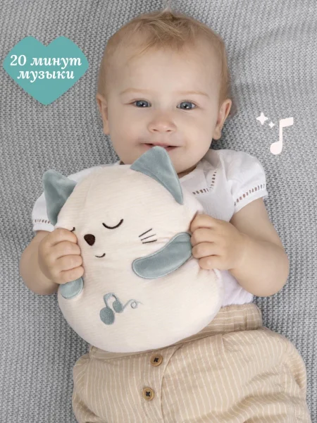 Игрушка мягкая музыкальная "Мурчащий котёнок"