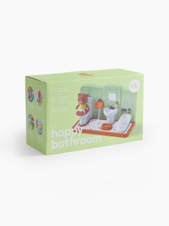 Игрушечный набор ванная Happy Baby HAPPY BATHROOM, игрушки для девочек и мальчиков, игровой набор с медвежонком