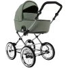 ROAN Коляска 2 в1 Bass Next короб+прогул.(2 места) (Sage Green/Black/руч.Black)