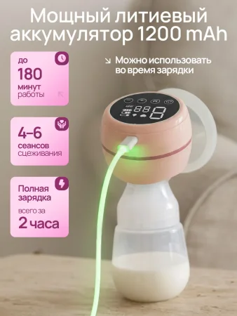 Молокоотсос электр.SISBRO CARE (Розовая)