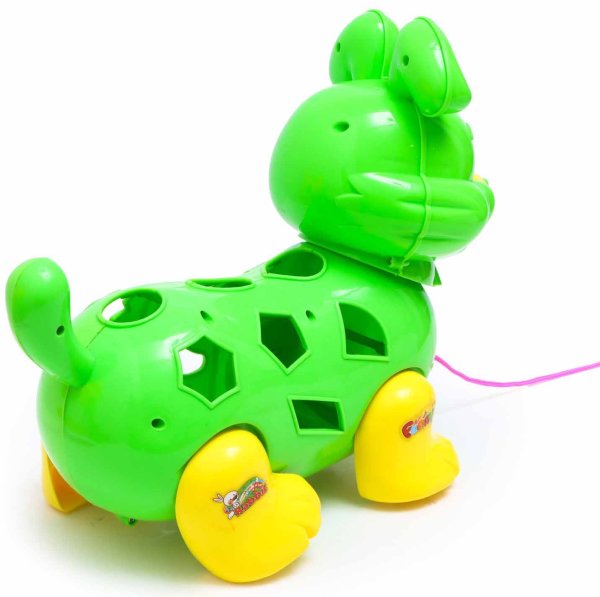 Каталка-сортер на верёвке "Зайчик"