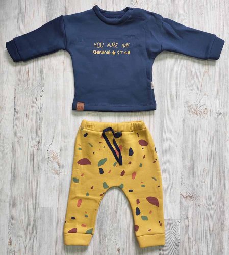 Flexi Детский комплект: джемпер + брюки / цвет синий-желтый