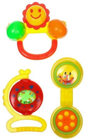 Крошка Я Набор погремушек «Маленькие радости», 3 штуки