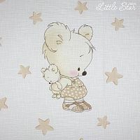 Little star Пеленка муслиновая Мишка малышка / 100х100 /100%хлопок