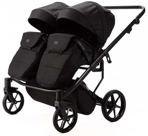 Adamex Коляска для двойни 2 в 1 Leo Duo / цвет черный