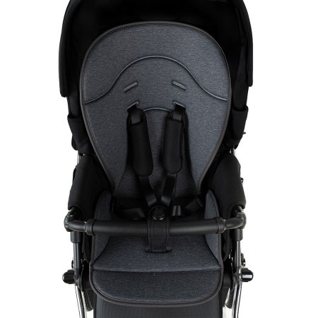ROAN Коляска 2 в1 Bass Next Classic короб+прогул.(2 места)14d  (Caviar/Black/руч.Black)