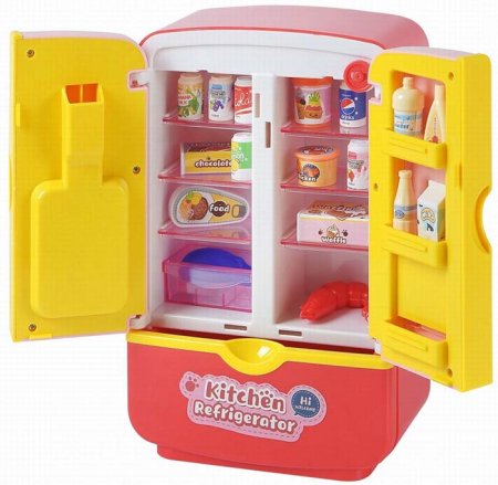 ABtoys Игровой набор "Холодильник двухсторонний с продуктами"