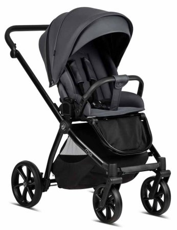 Tutis Коляска 2 в 1 Mio Eco Leather / цвет Dark Grey (темно-серый)
