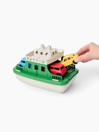 Игрушечный паром Happy Baby HAPPY FERRY, для ванной и бассейна, в комплекте: кораблик, 4 машинки, 2 человечка