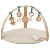 Коврик игровой круглый Nattou (Наттоу) MILA ZO? LANA Корова, Ёжик, Кот с деревянной аркой 