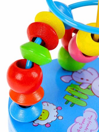 Рыжий кот Деревянная игрушка "Лабиринт" / цвет синий