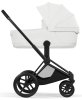 Коляска 2в1 CYBEX Priam Style Matt Black + спальный блок (Off White)