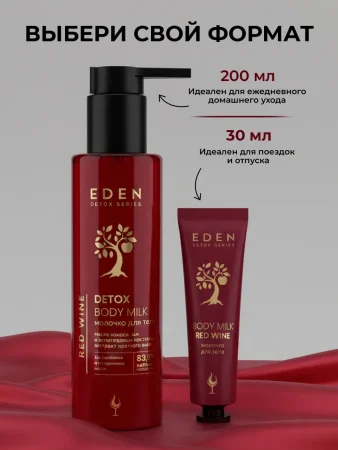 EDEN Detox Red Wine Молочко для тела в тубе 30мл