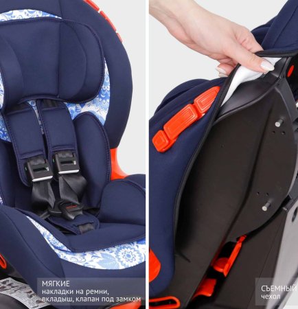Zlatek Автокресло Compass (9-25 кг) / цвет этно lux (синий)