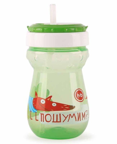 Happy Baby Поильник для кормления с трубочкой, 360 мл, цвет / зеленый (grass)