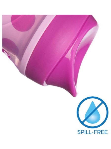 Chicco Чашка-поильник Active Cup 2 в 1, 266 мл, 14+ мес / цвет сиреневый, розовый