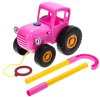 Умка Развивающая игрушка-каталка «Синий трактор» / цвет розовый