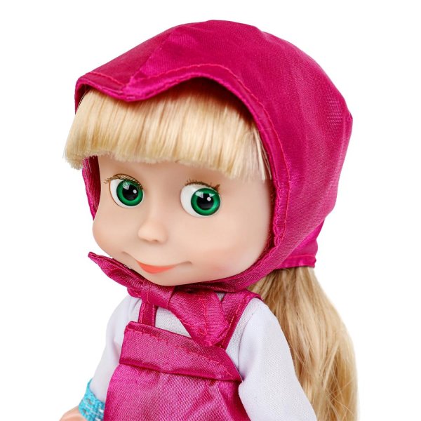 Кукла Маша и Медведь маша 15 см, озвуч, кор КАРАПУЗ в кор.30шт