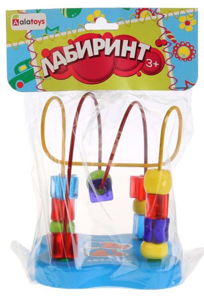 Alatoys Игрушка-лабиринт "Бусины" / цвет голубой