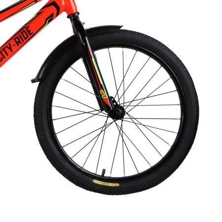 Детский велосипед City-Ride Spark, рама сталь, диск 20 сталь , крылья пластик,  цвет красный