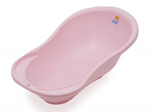 Ванночка детская Ангел со сливом и термометром, розовый