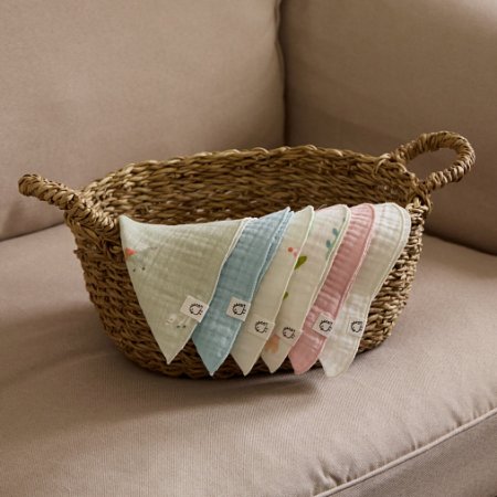 Платочки из 4-слойного муслина BUBA KIDS, 3 шт., Летний полдень/Пудра/Сливочный