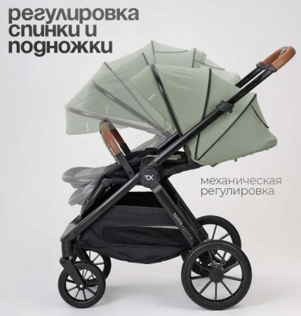 Bambini Moretti Коляска 2 в 1 Prime / цвет Olive (оливковый)