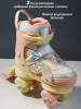 Ролики Amarobaby Magic 3 в 1 колеса свет. (0424-31 желтый/коралловый)