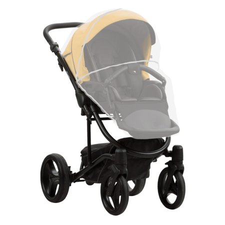 Bebetto Детская коляска 2 в 1 Torino / цвет 01 кремовый ткань/ экокожа / рама белая