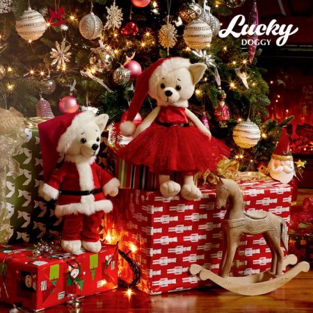 Orange Toys Мягкая игрушка Собачка Lucky Lili Рождество 25см