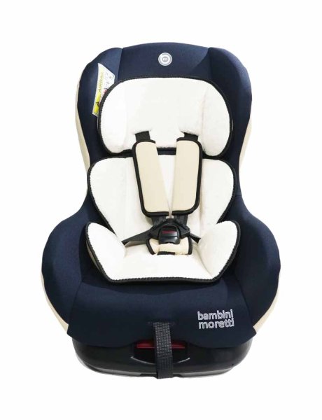 Bambini Moretti Детское автомобильное кресло BM-303 / группа 0+/I, Lux, цвет / темно - синий-бежевый