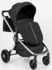 Farfello Коляска 3 в 1 Baby shell / цвет Black Silver Chrome (черный, рама серебро)