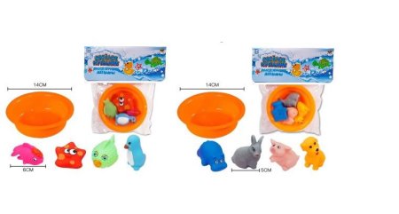 Abtoys Набор резиновых игрушек для ванной Веселое купание / цвет в ассортименте