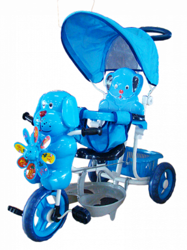 Велосипед 3-х колесный детский собака, синий
