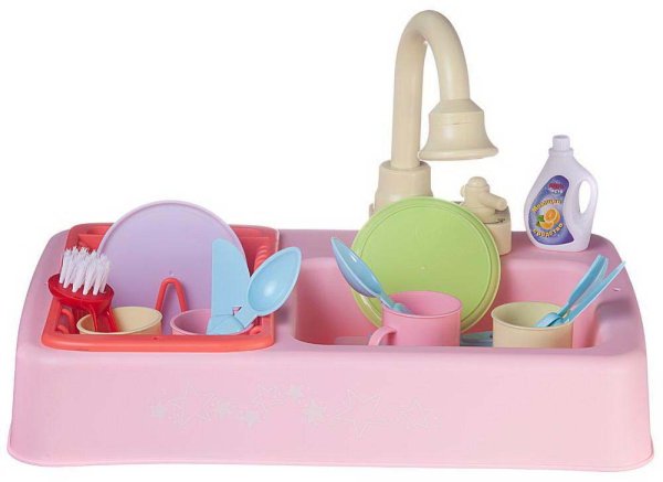 ABtoys Игровой набор с аксессуарами "Кухонная раковина"