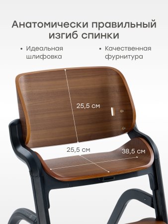 91040, Стул для кормления CHARLEY  (dark wood)