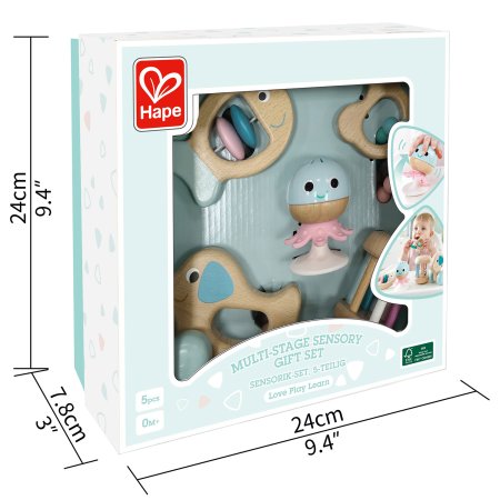 Hape Подарочный набор игрушек погремушек для новорожденных “Малышам”