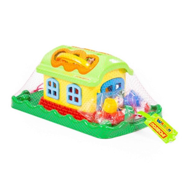 Полесье сортер "сказочный домик на лужайке" (в сетке)