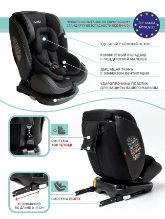 Amarobaby Автокресло детское ST-3 Isofix / цвет хаки