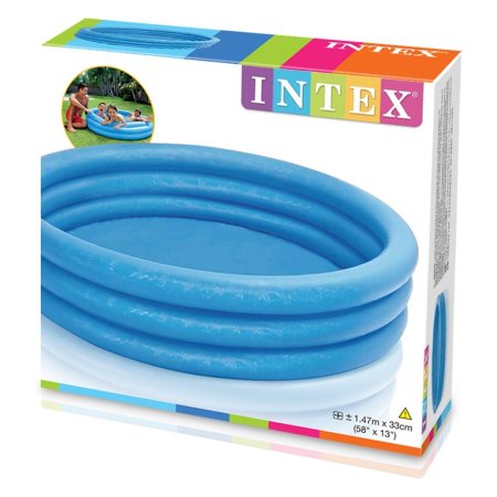 Intex Бассейн надувной Кристалл 18579 / цвет голубой