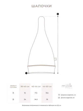 (м)Шапочка Mjolk White (р.36-40 см)