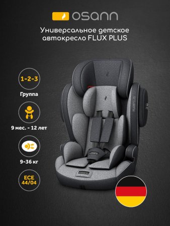 Osann Автокресло Flux Plus (9-36 кг) / цвет Universe Grey (серый)