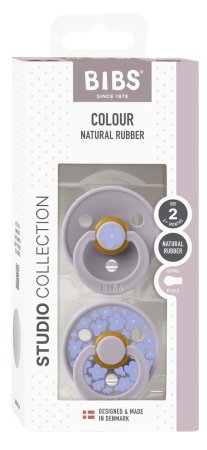 Bibs Набор латексных пустышек Studio Colour, 6+ месяцев Jasmine - Fossil Grey Mix