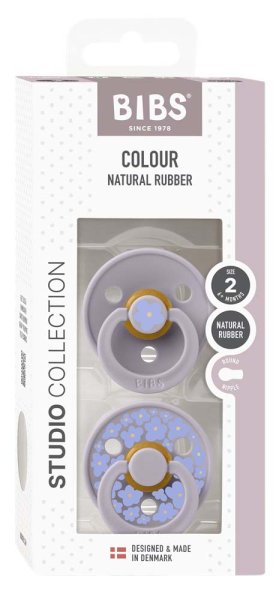 Bibs Набор латексных пустышек Studio Colour, 6+ месяцев Jasmine - Fossil Grey Mix
