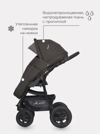 Riko Basic Коляска 2 в 1 Alfa/ цвет 10 коричневый-капучино