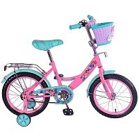 265208   Велосипед детский 16" Enchantimals / страховочные колеса / розовый/бирюзовый					