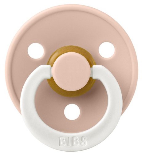 Bibs Пустышка латексная ночная Colour Anatomical, 0+ месяцев / цвет Glow-Blush (розовый)