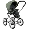 ROAN Коляска 2 в1 Bass Next короб+прогул.(2 места) (Sage Green/Black/руч.Black)